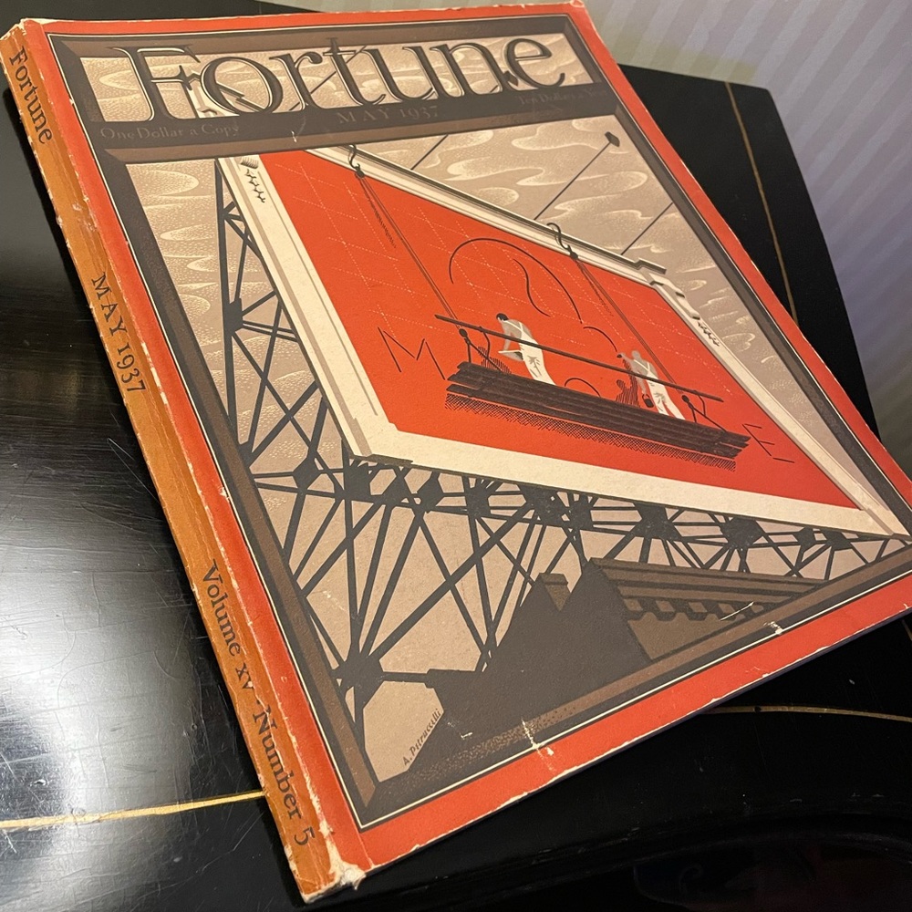 Vintage 1937 Fortune Magazine